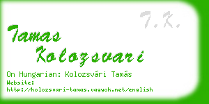 tamas kolozsvari business card